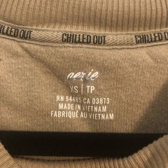 Aerie Chilled Out Pullover sweater Sz XS Brown Oversized Soft Loungwear - Picture 2 of 6